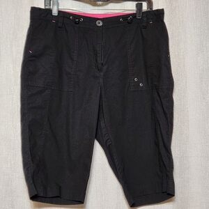 Active Studio Capri Shorts Solid Black women's Large